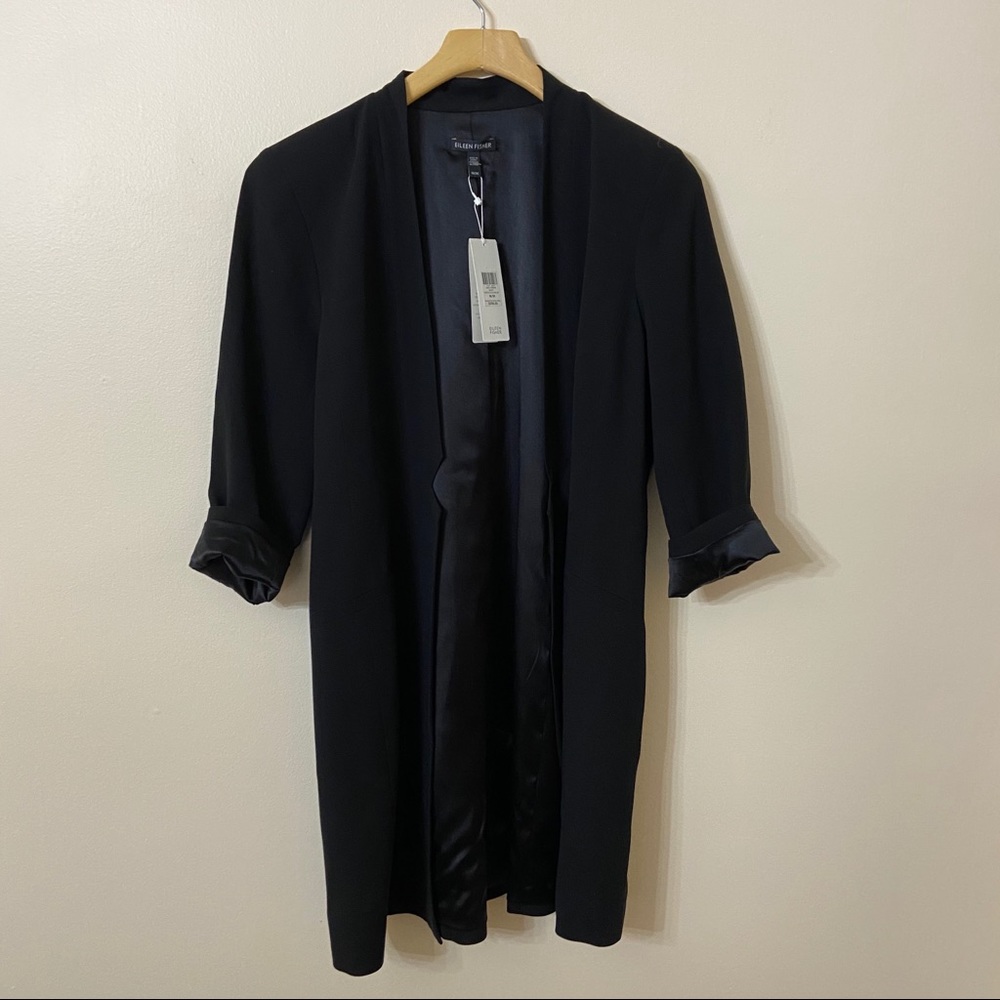 EILEEN FISHER Georgette Crepe Jacket - Picture 2 of 8